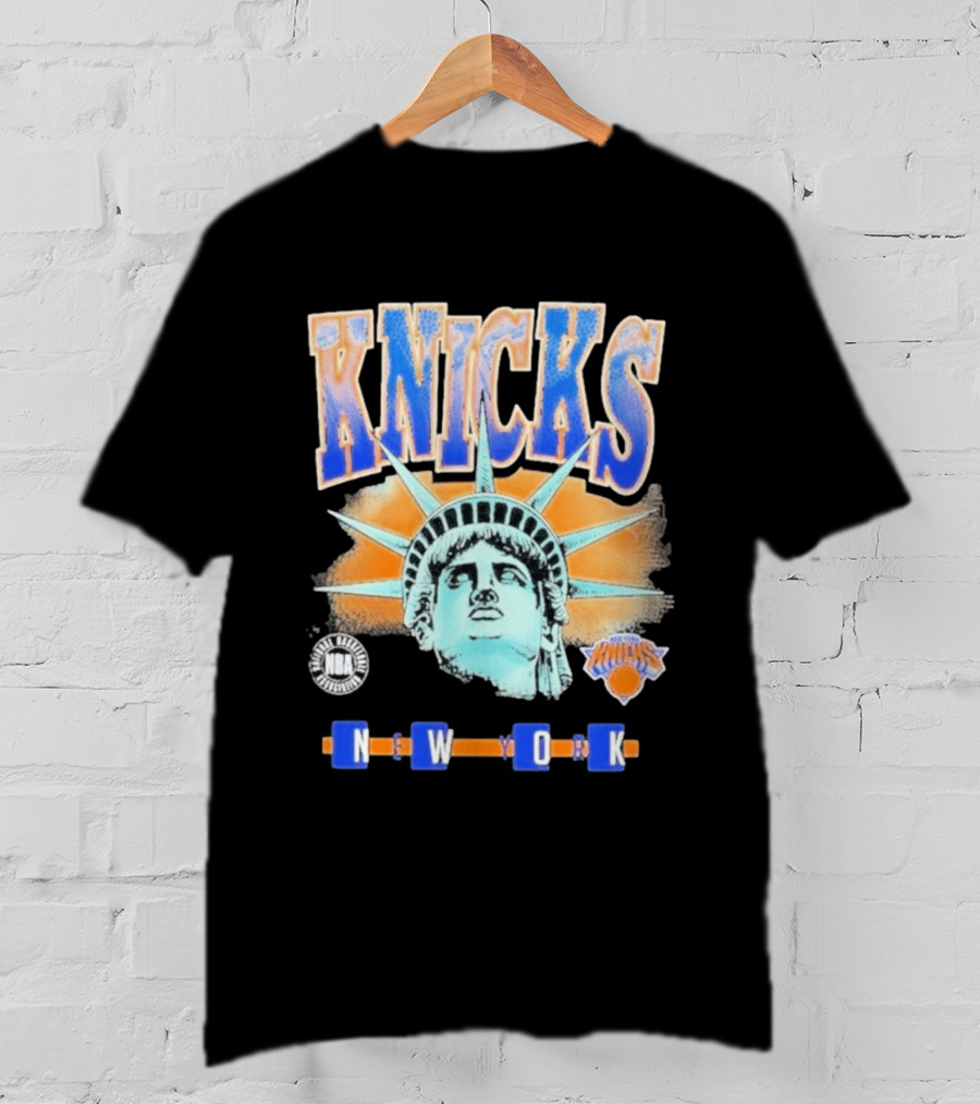 Knicks NBA N W O K Statue Liberty T-Shirt