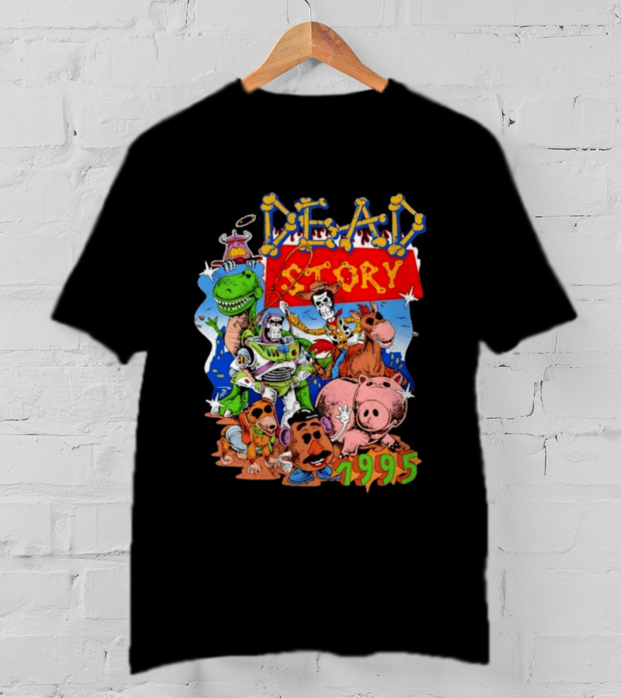 Dead Story Toy Story 1995 Woody Buzz Lightyear Rex Hamm Potato Head Slinky Dog T-Shirt