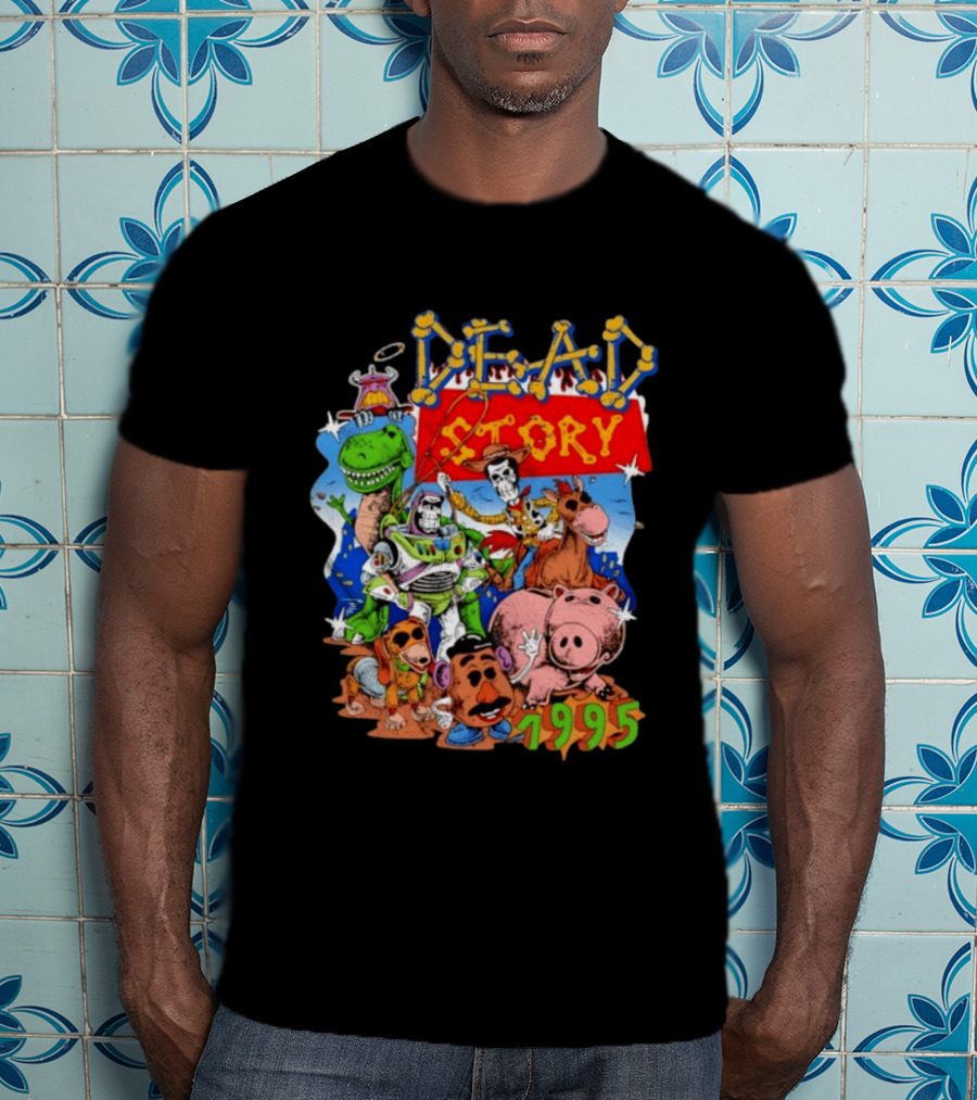 Dead Story Toy Story 1995 Woody Buzz Lightyear Rex Hamm Potato Head Slinky Dog T-Shirt