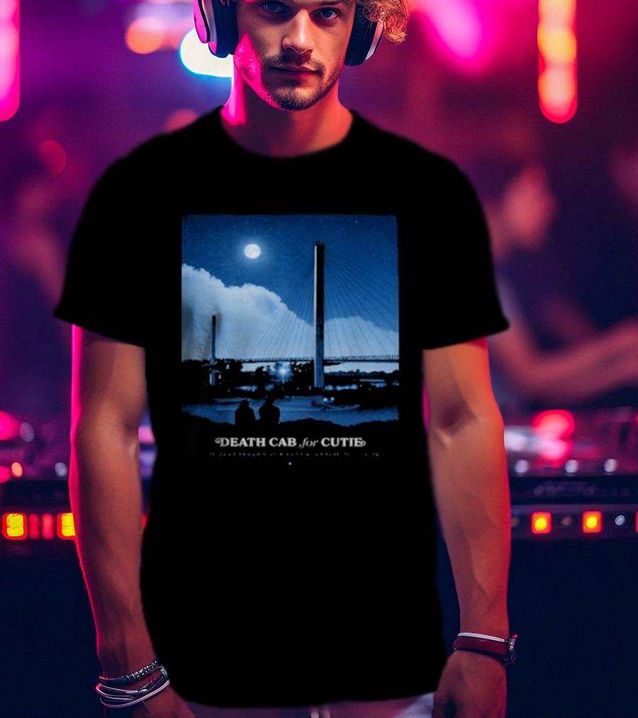 Death Cab For Cutie Council Bluffs IA 2026 Bridge Moonlit T-Shirt