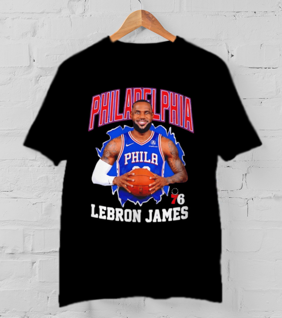 Philadelphia 76ers LeBron James Basketball Jersey Fan T-Shirt