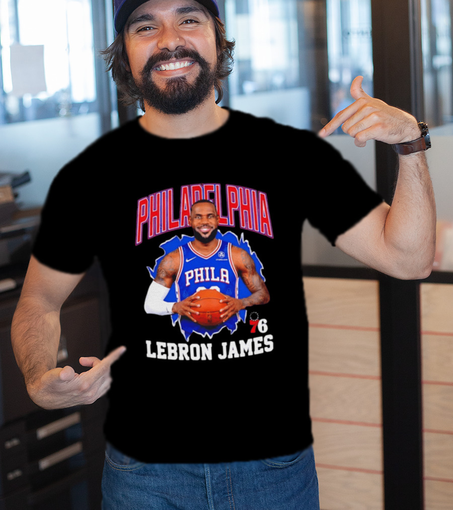Philadelphia 76ers LeBron James Basketball Jersey Fan T-Shirt