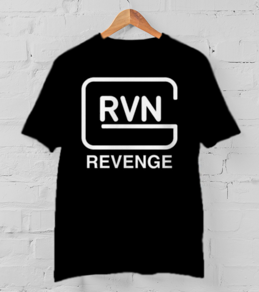 Revenge Store RVN White Text Splat Black T-Shirt