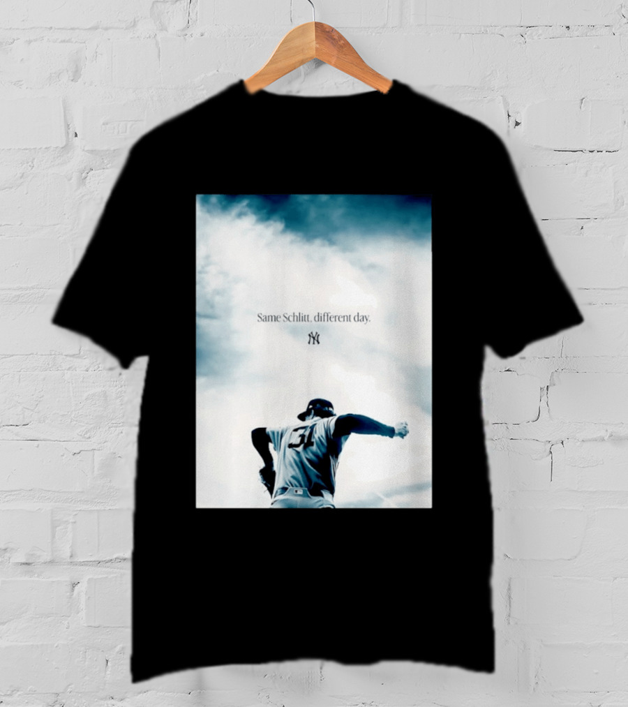Same Schlitt Different Day Yankees Pitcher 31 T-Shirt