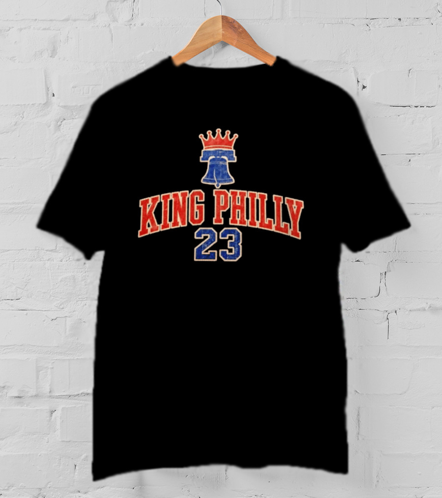 King Philly 23 Crowned Liberty Bell Philadelphia 76ers Joel Embiid T-Shirt