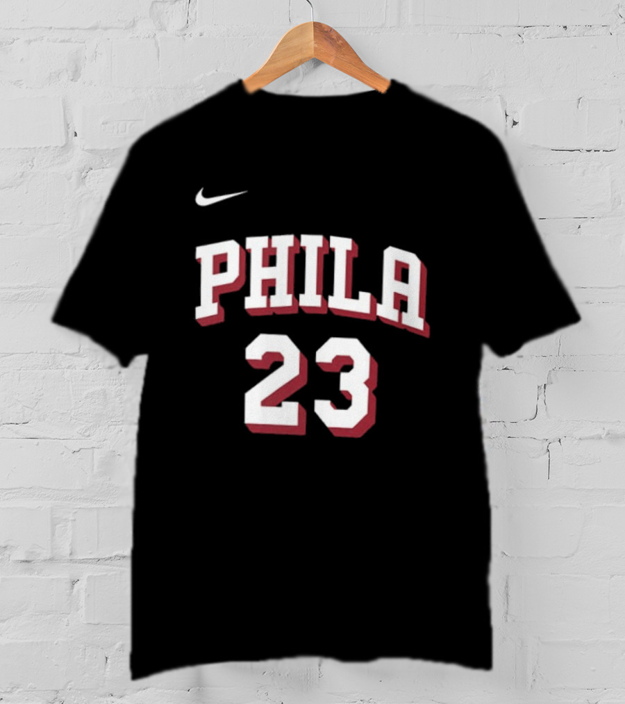 LeBron James 23 Phila 76ers Name Number Royal Nike T-Shirt
