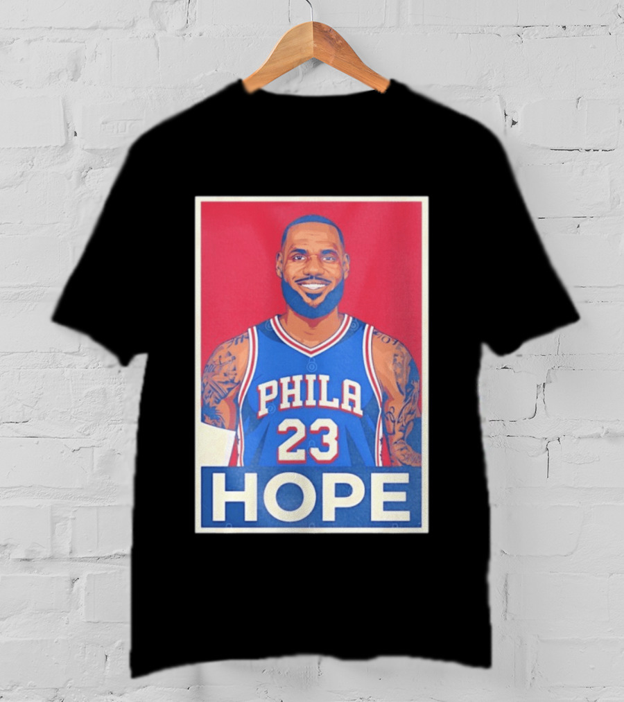 LeBron James 23 Phila Hope Basketball Jersey T-Shirt