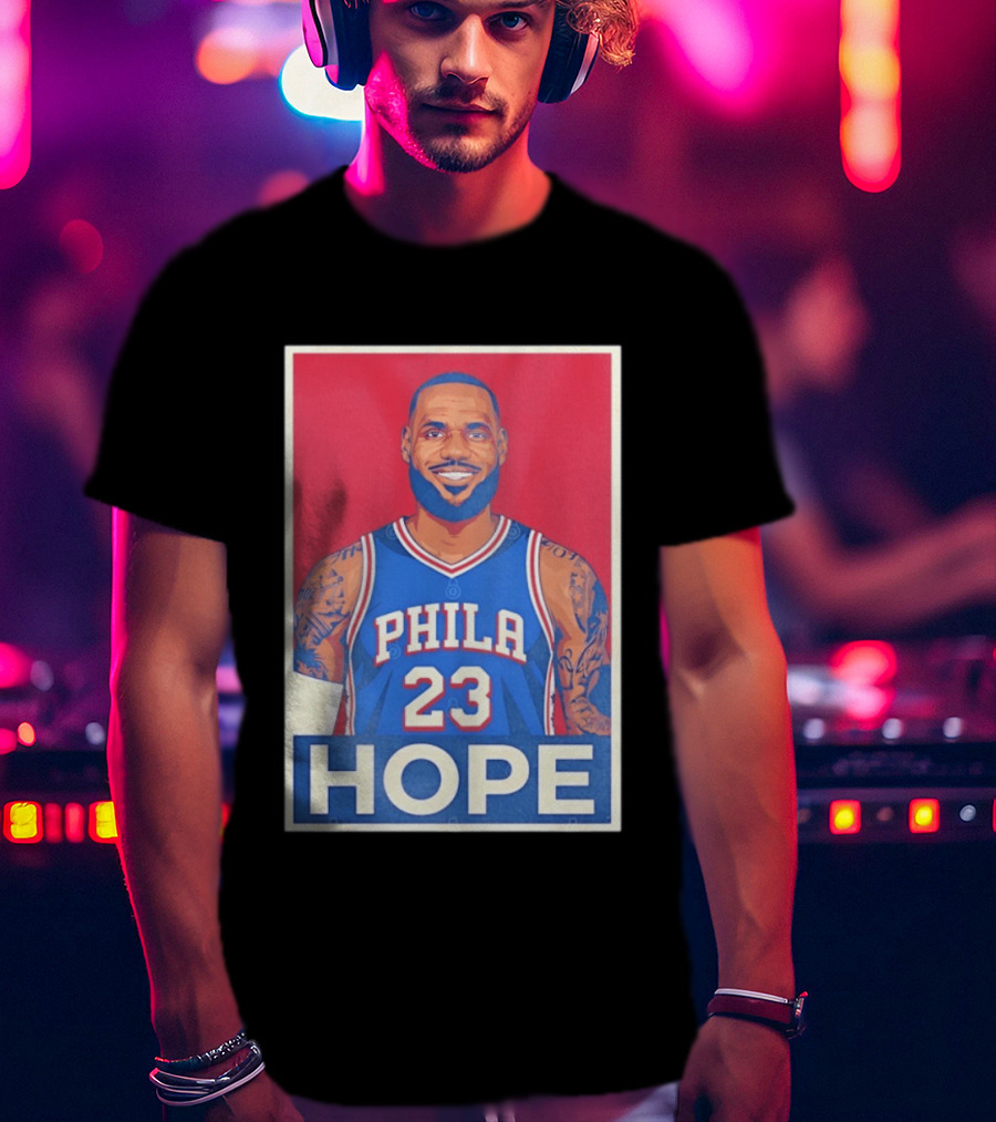LeBron James 23 Phila Hope Basketball Jersey T-Shirt