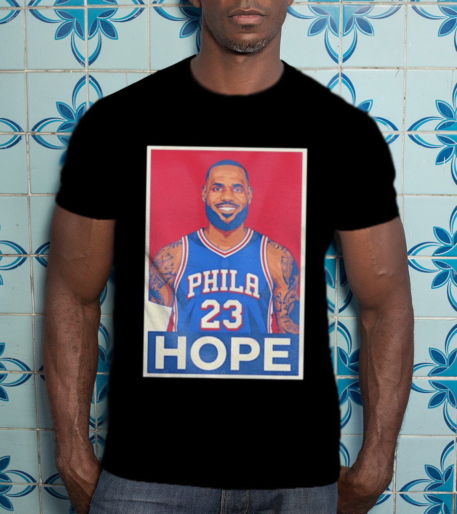 LeBron James 23 Phila Hope Basketball Jersey T-Shirt