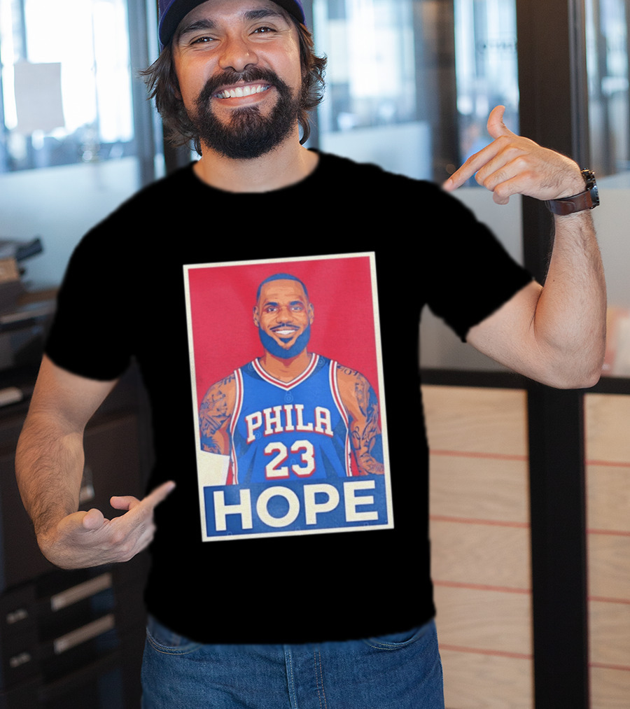 LeBron James 23 Phila Hope Basketball Jersey T-Shirt