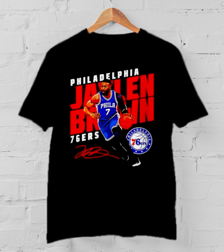Philadelphia 76ers NBA Jalen Brown 7 Signature T-Shirt