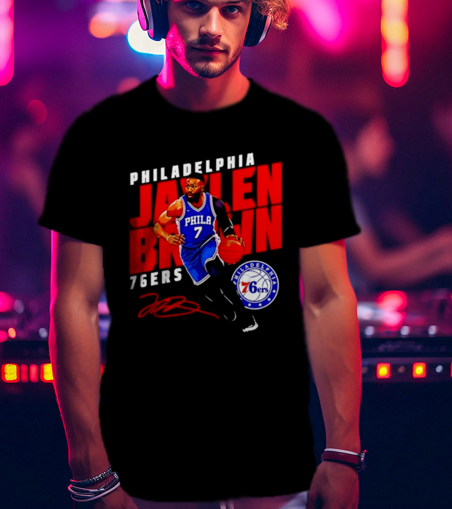 Philadelphia 76ers NBA Jalen Brown 7 Signature T-Shirt