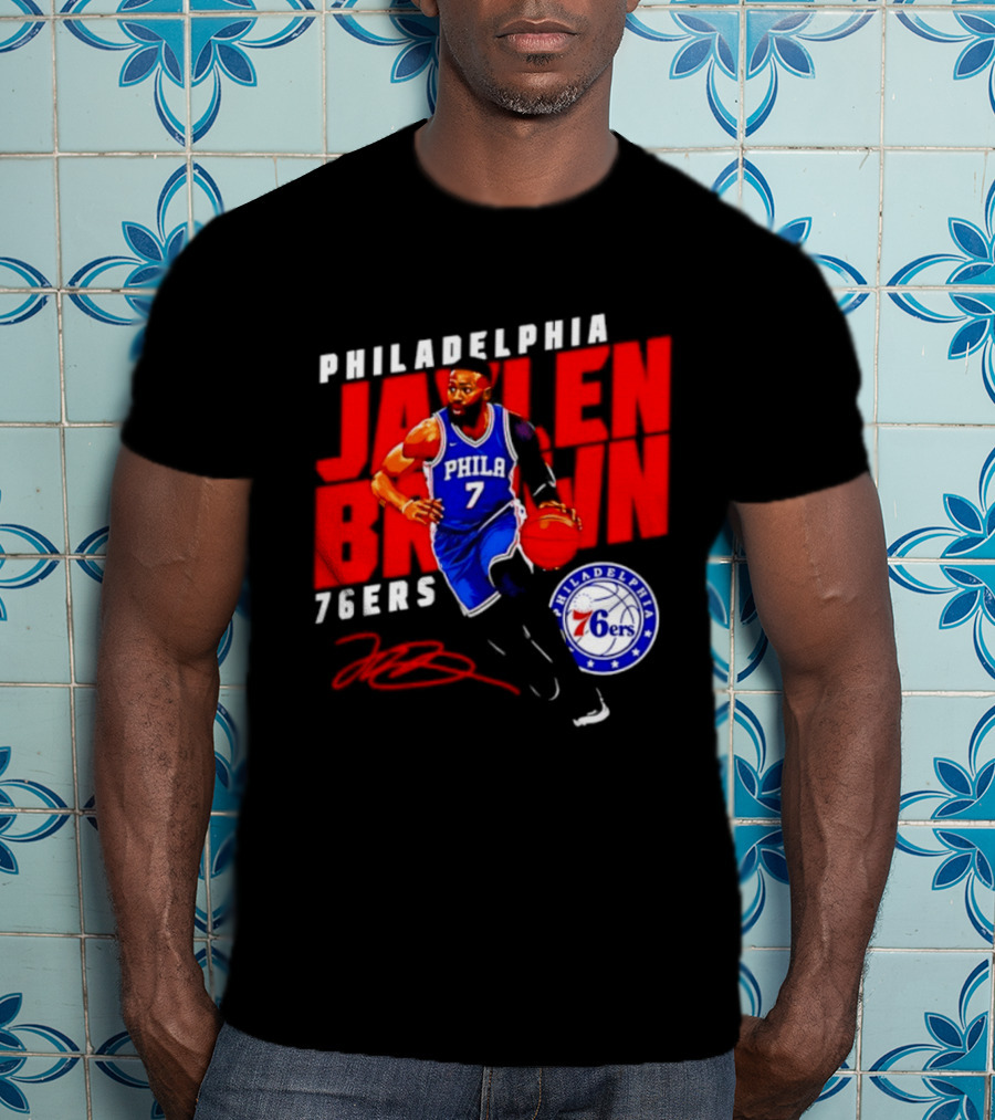 Philadelphia 76ers NBA Jalen Brown 7 Signature T-Shirt