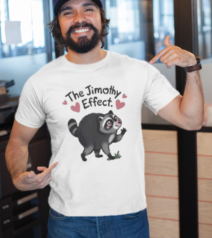 The Jimothy Effect Raccoon With Hearts T-Shirt