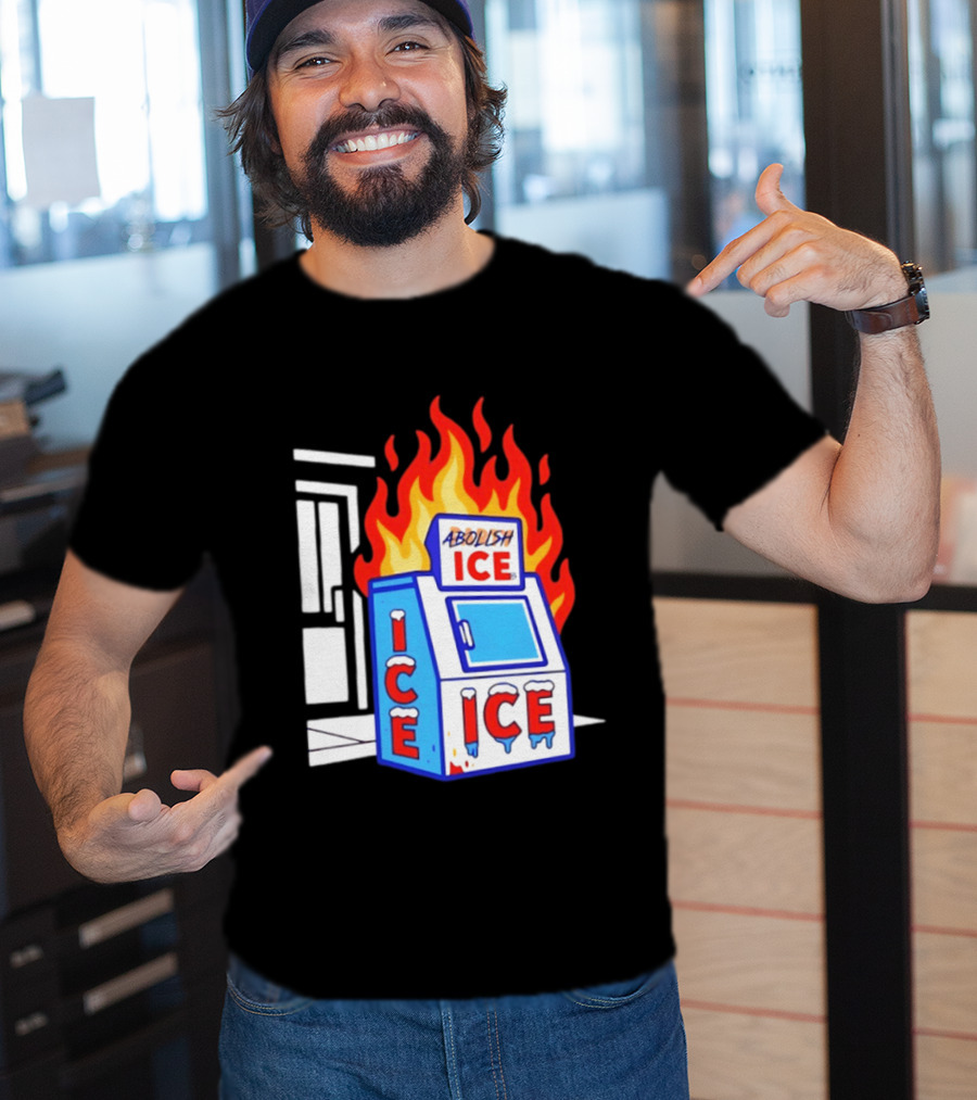 Abolish ICE Fiery Vending Machine Protest Activism T-Shirt