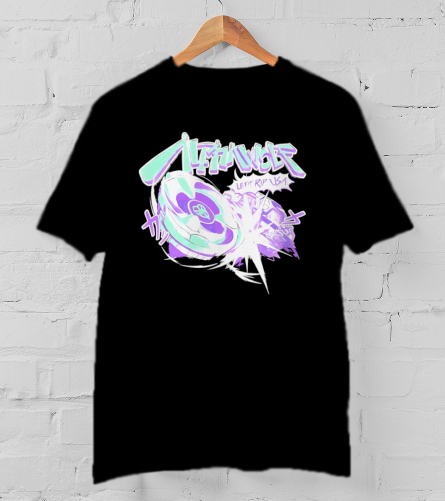 Alpha Wolf Left Rip USA Beyblade Anime Burst T-Shirt