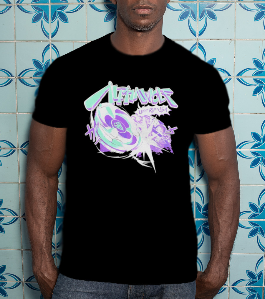 Alpha Wolf Left Rip USA Beyblade Anime Burst T-Shirt