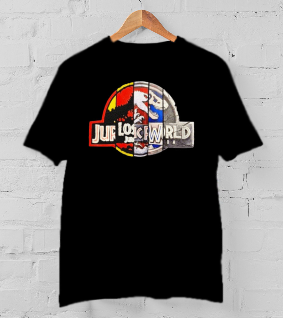Jurassic Park Lost World Jurassic World Dinosaur Collage T-Shirt