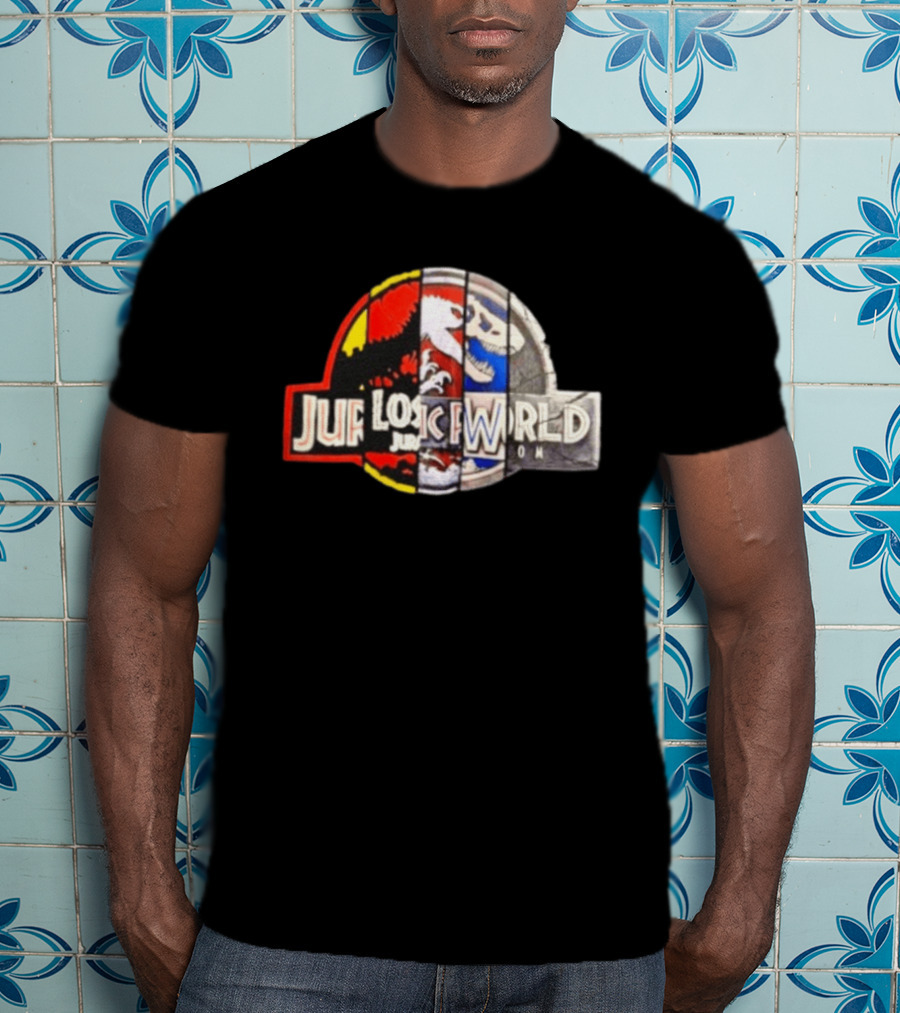 Jurassic Park Lost World Jurassic World Dinosaur Collage T-Shirt