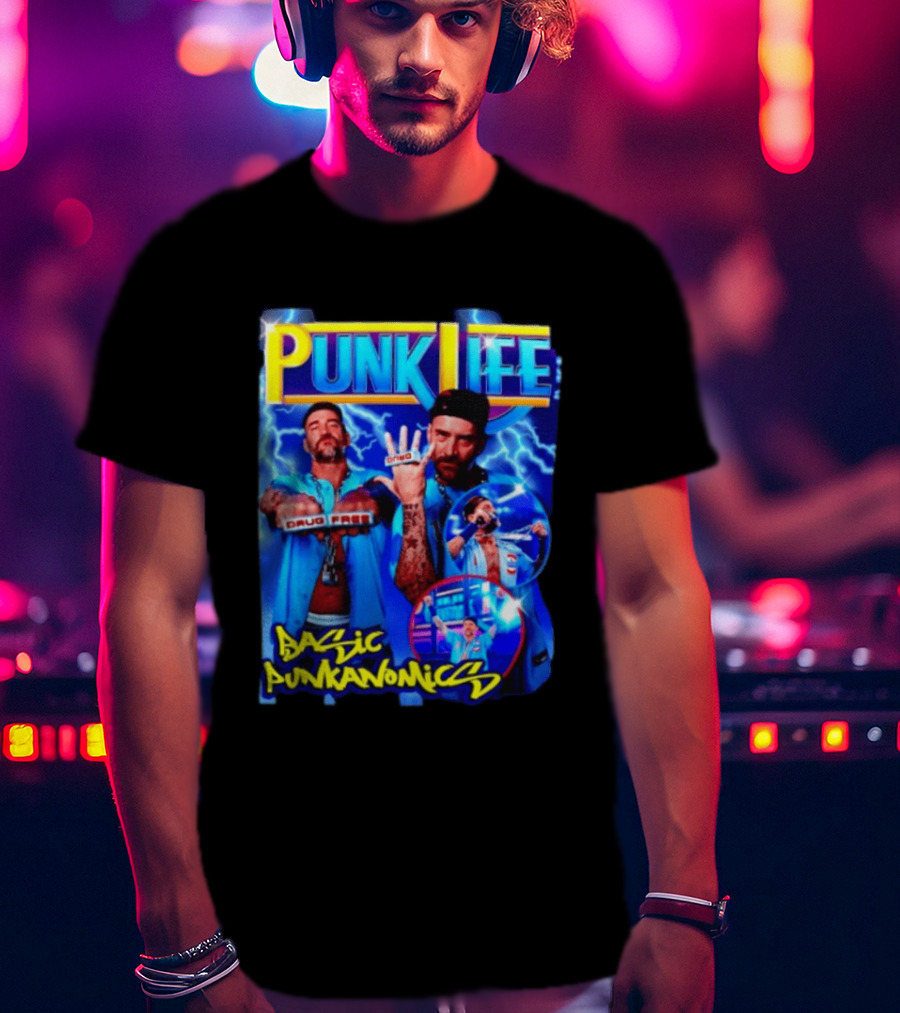 Punk Life Basic Punkanomics Drug Free CM Punk T-Shirt