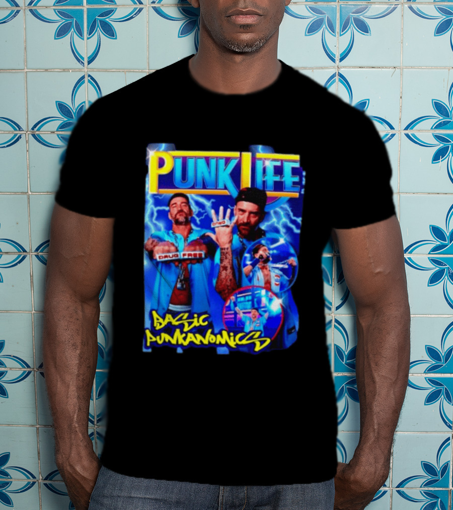 Punk Life Basic Punkanomics Drug Free CM Punk T-Shirt