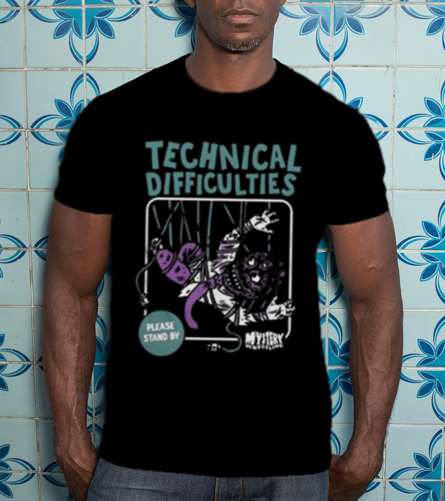 Technical Difficulties Mystery Wrestling Shop Villain Embrace Studio 54 T-Shirt