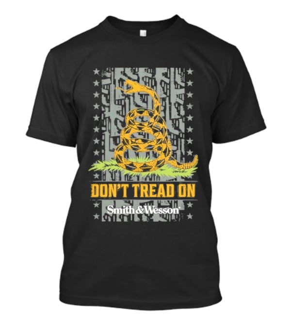 Don't Tread On Me Smith And Wesson Gadsden Flag Coiled Snake T-Shirt