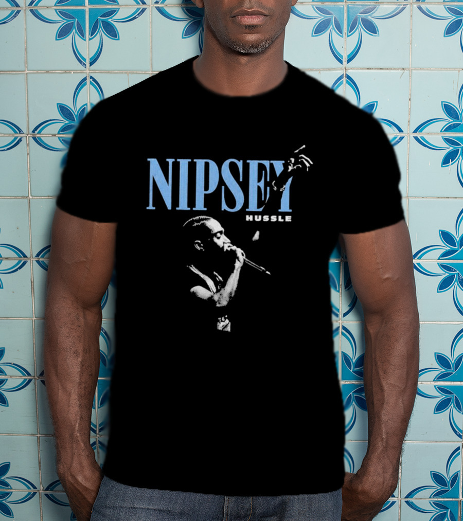 Nipsey Hussle Prolific Blue Microphone T-Shirt