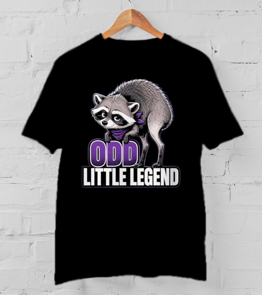 Odd Little Legend Jimothy Raccoon Purple Bandana T-Shirt