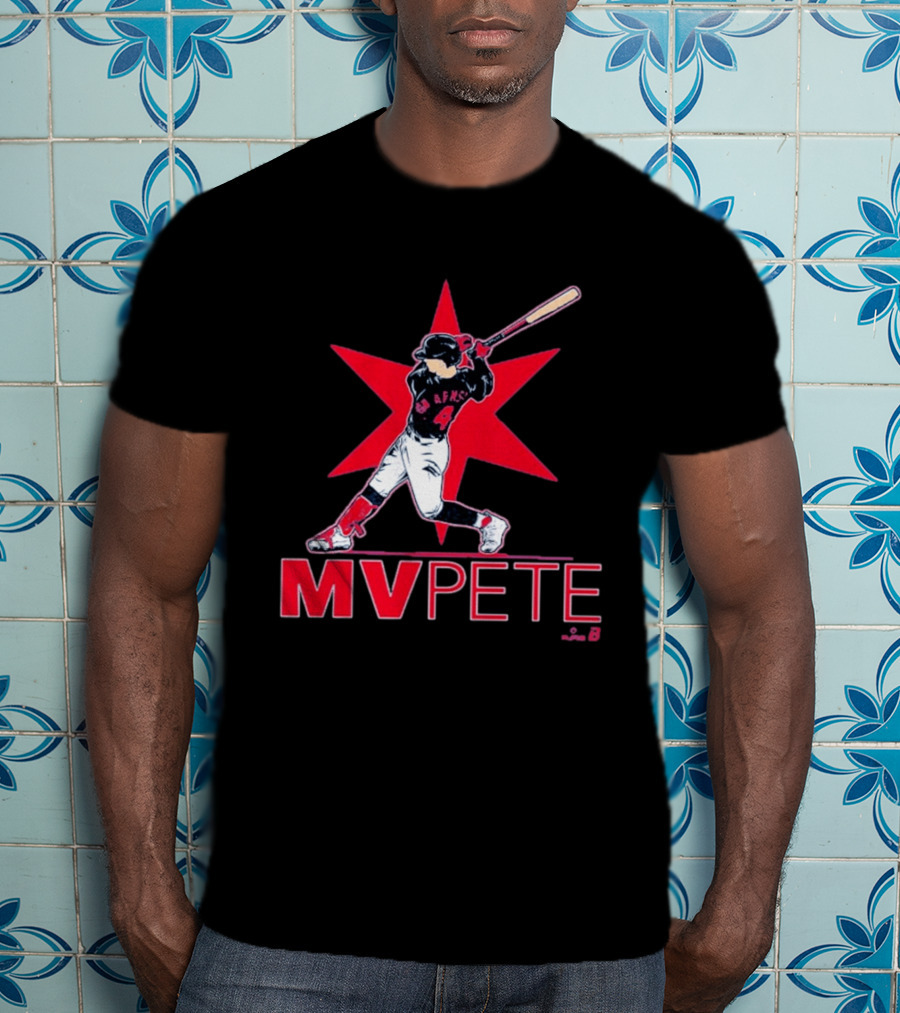 MVPete Baseball Player 4 AFMS Red Star T-Shirt