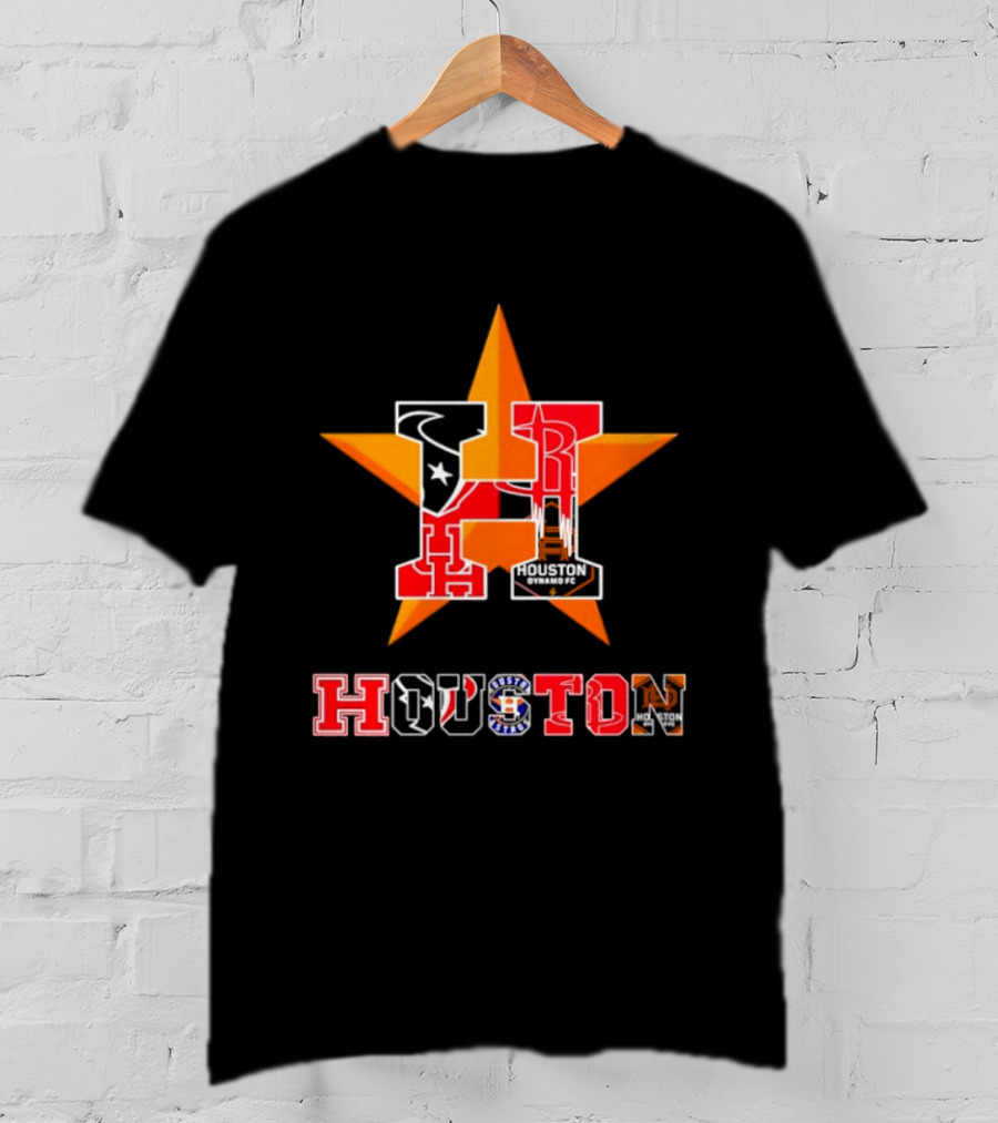 Houston Astros Texans Rockets Dynamo FC Star T-Shirt