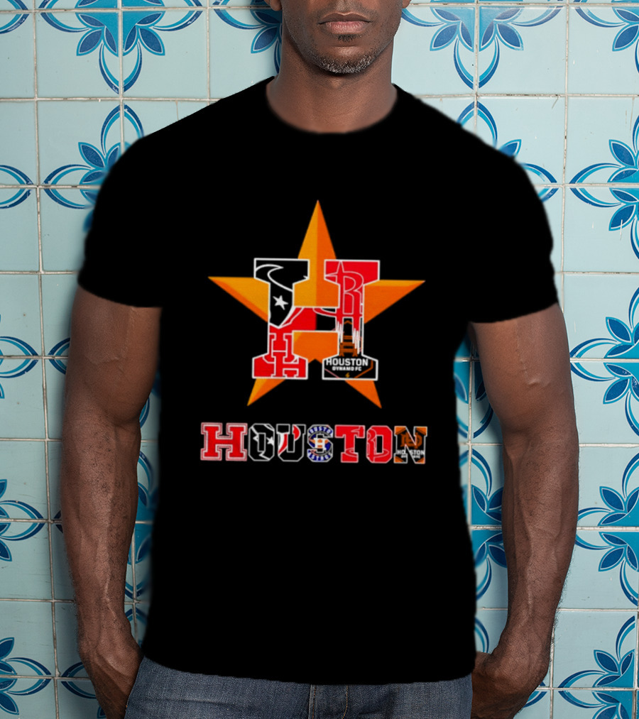 Houston Astros Texans Rockets Dynamo FC Star T-Shirt