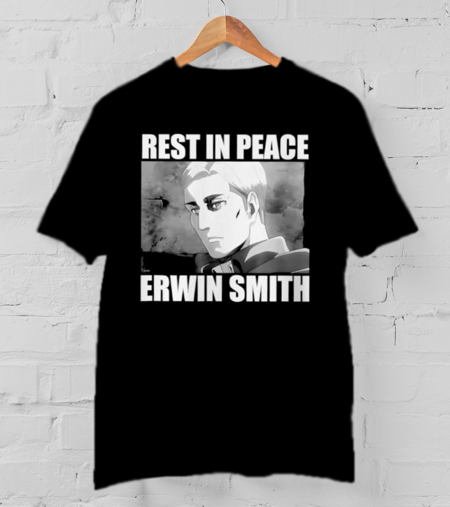 Rest In Peace Erwin Smith Anime Tribute Wings T-Shirt