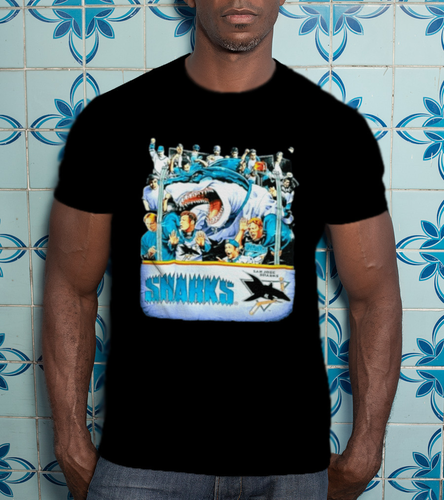 San Jose Sharks NHL Shark Attack Fans Ice Hockey T-Shirt