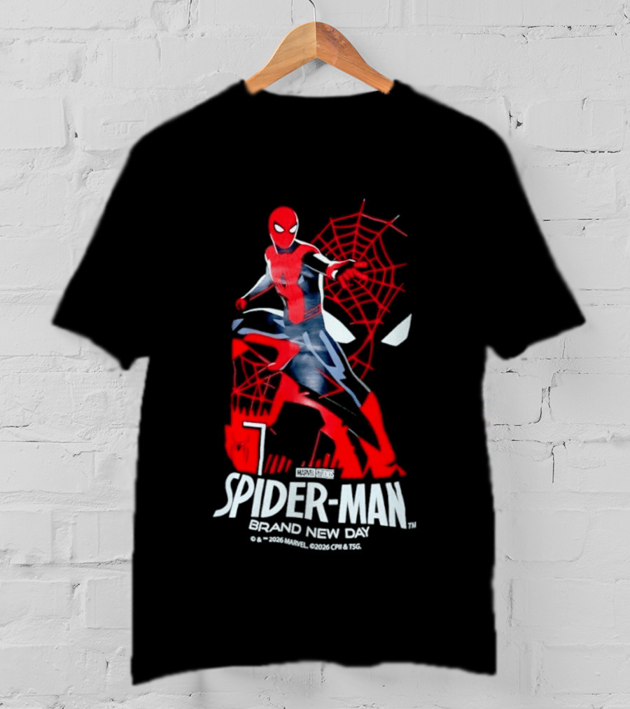 Spider Man Brand New Day 2026 Marvel Stylized Superhero T-Shirt