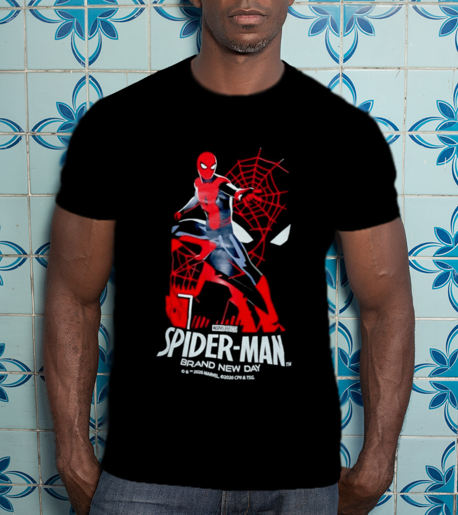 Spider Man Brand New Day 2026 Marvel Stylized Superhero T-Shirt