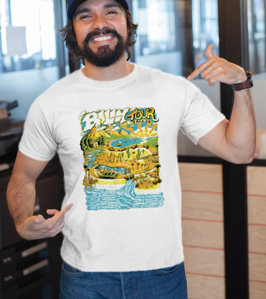 Billy Tour Fall '26 West Coast Concert Dates San Diego Oakland Eugene Everett T-Shirt