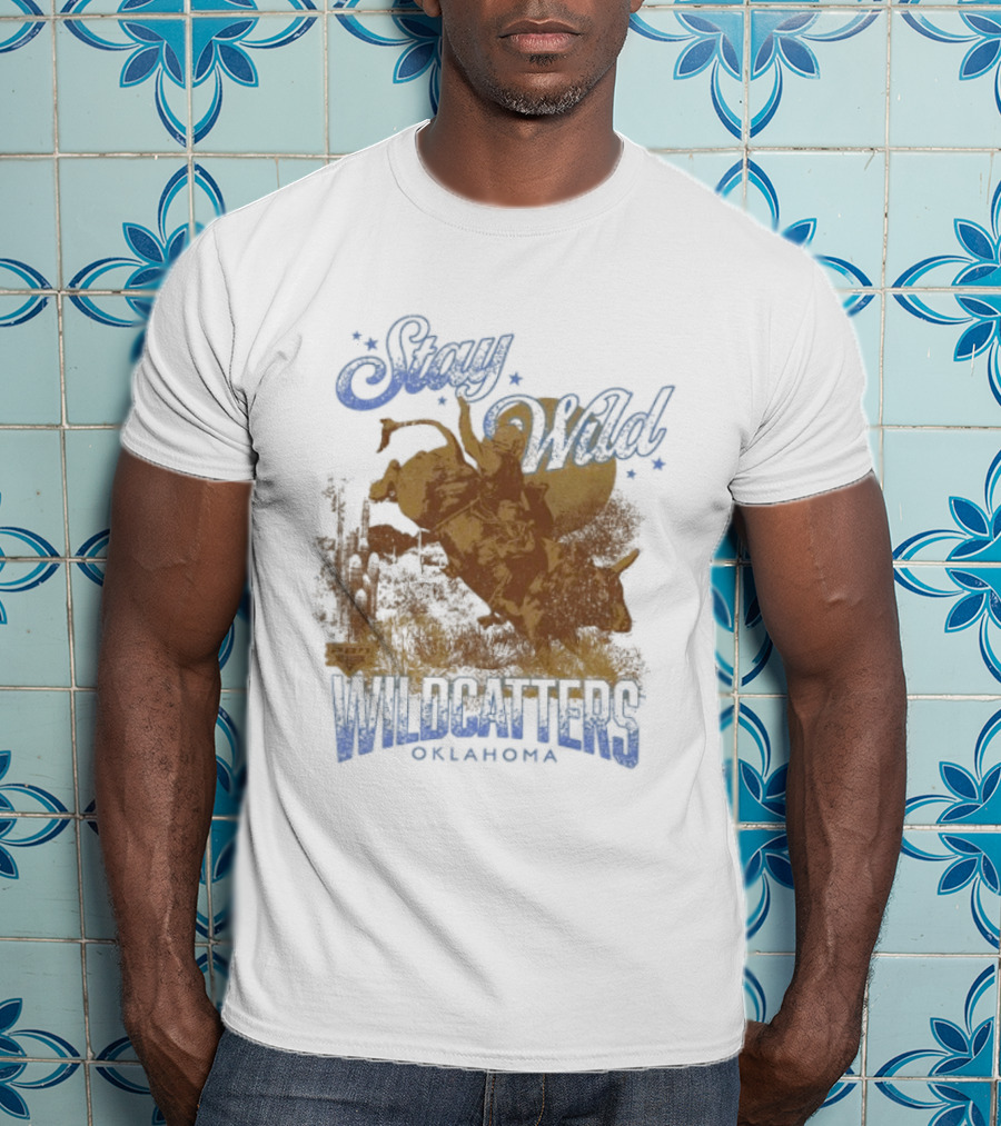 Stay Wild Oklahoma Wildcatters Vintage Oil Rig T-Shirt