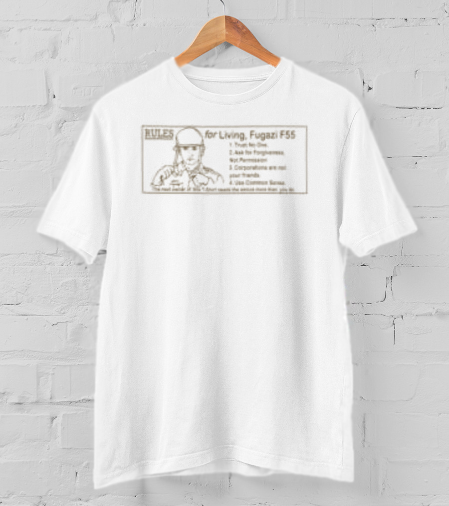 Fugazi Store Relaxed Fit Diagram Chart Construction Instructional T-Shirt