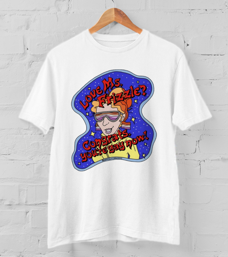 Love Ms Frizzle Congrats You're Gay Now Retro Space T-Shirt