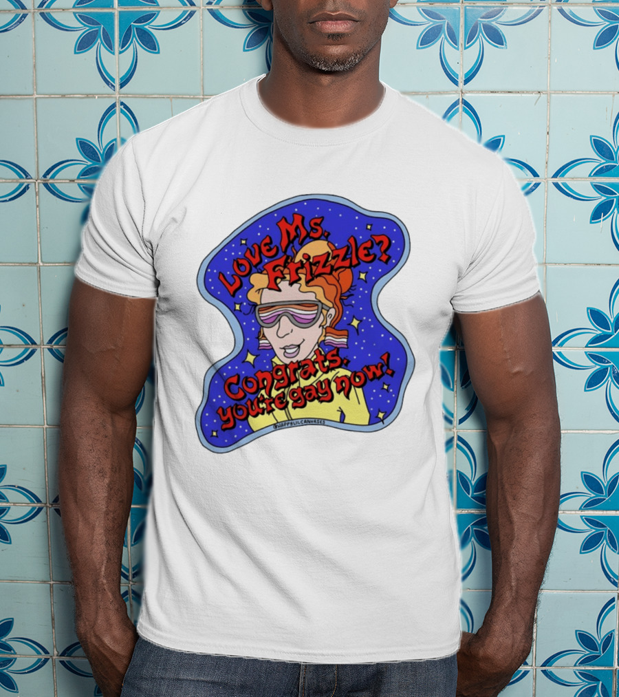 Love Ms Frizzle Congrats You're Gay Now Retro Space T-Shirt