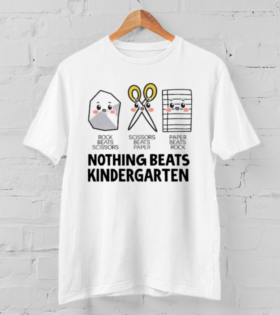 Rock Paper Scissors Kindergarten Fun Play Nothing Beats T-Shirt