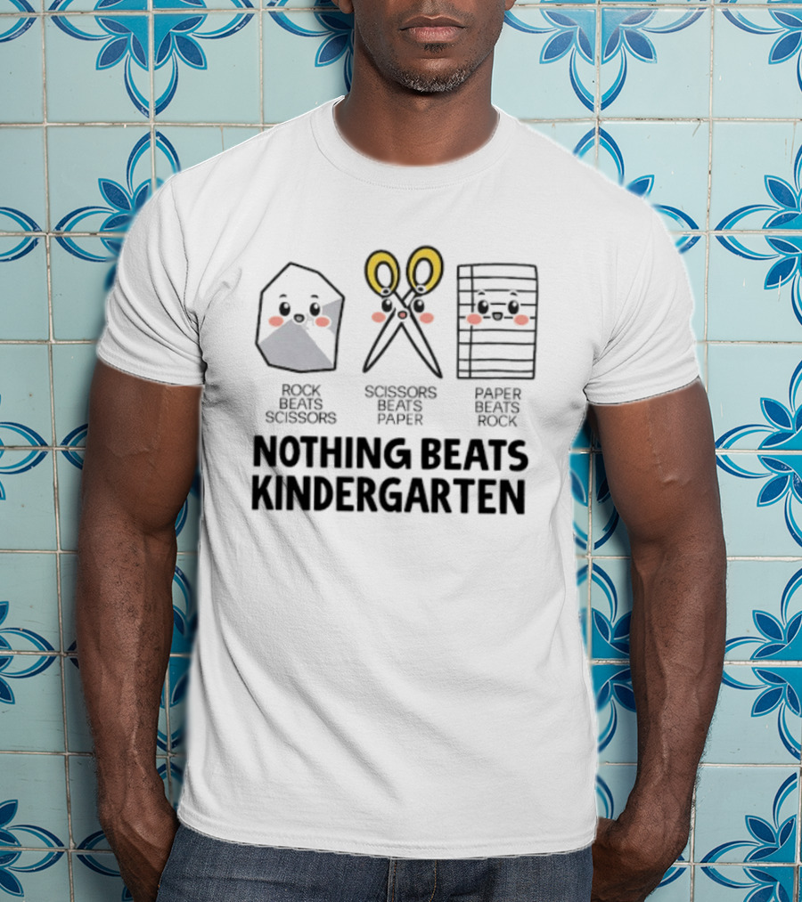 Rock Paper Scissors Kindergarten Fun Play Nothing Beats T-Shirt