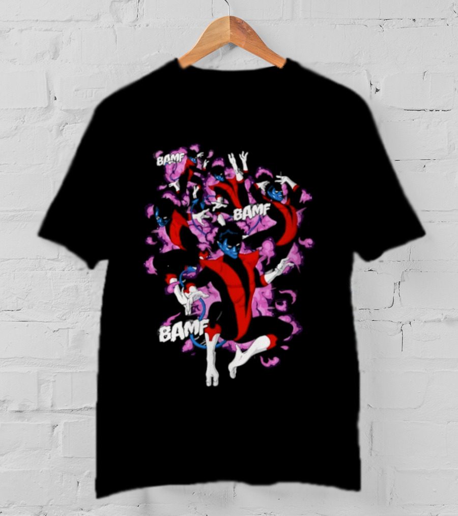 Bamf Nightcrawler Comic Smoke Effect X Men T-Shirt