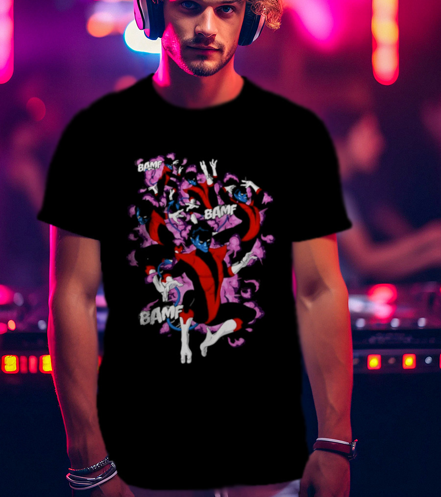 Bamf Nightcrawler Comic Smoke Effect X Men T-Shirt
