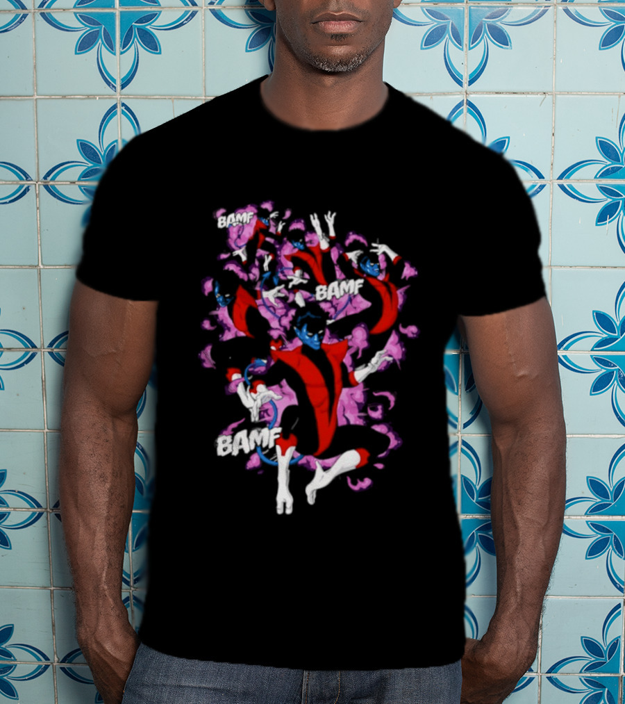 Bamf Nightcrawler Comic Smoke Effect X Men T-Shirt