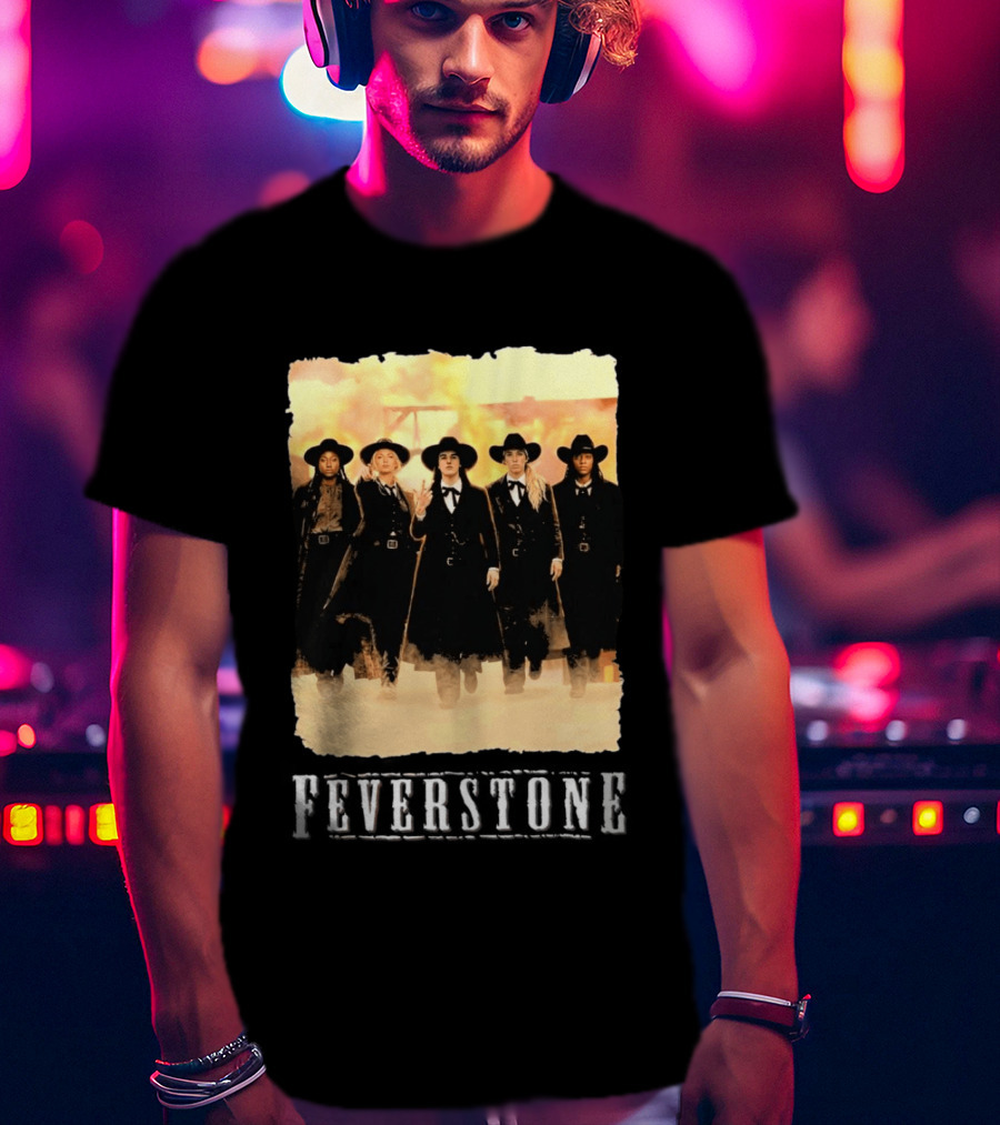 Feverstone Western Style Group In Cowboy Hats T-Shirt