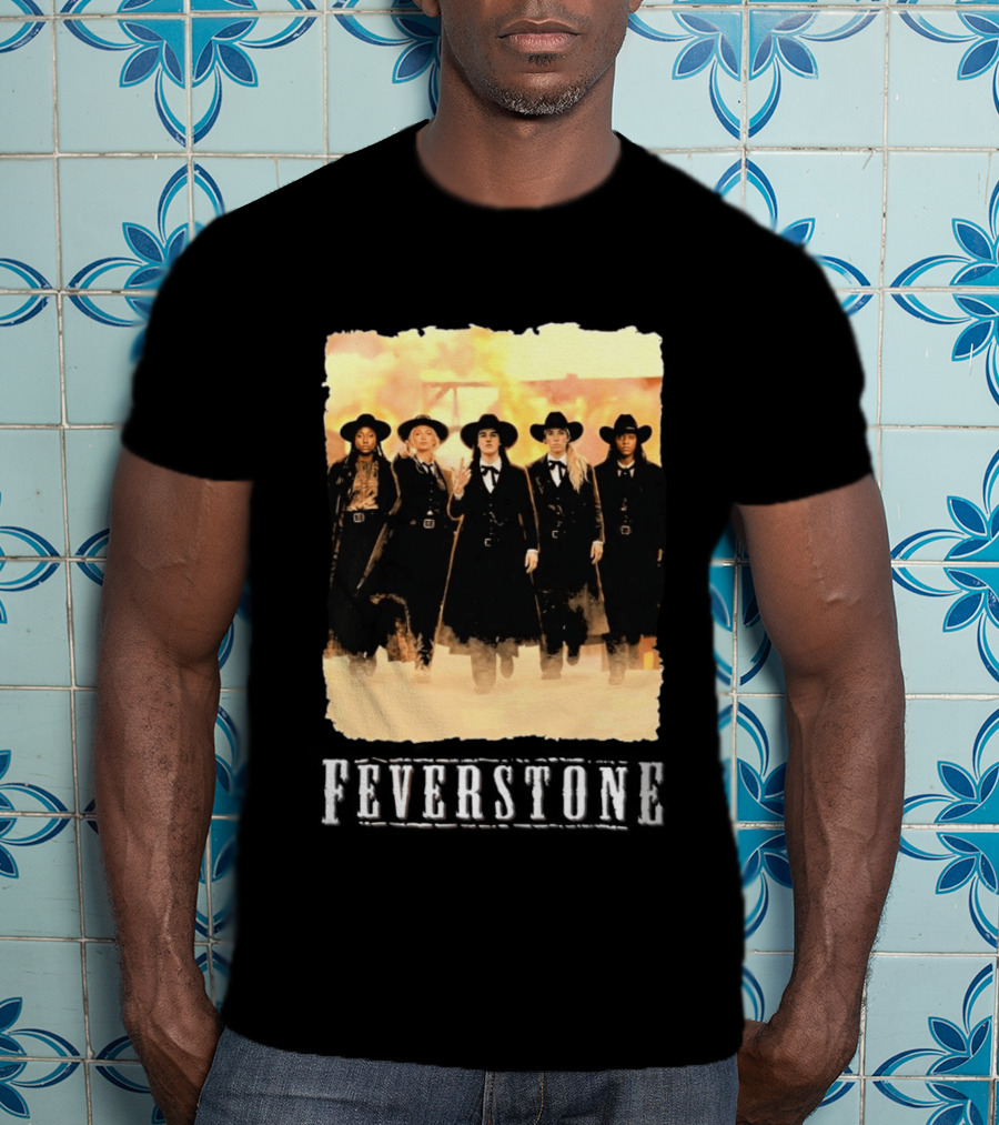 Feverstone Western Style Group In Cowboy Hats T-Shirt