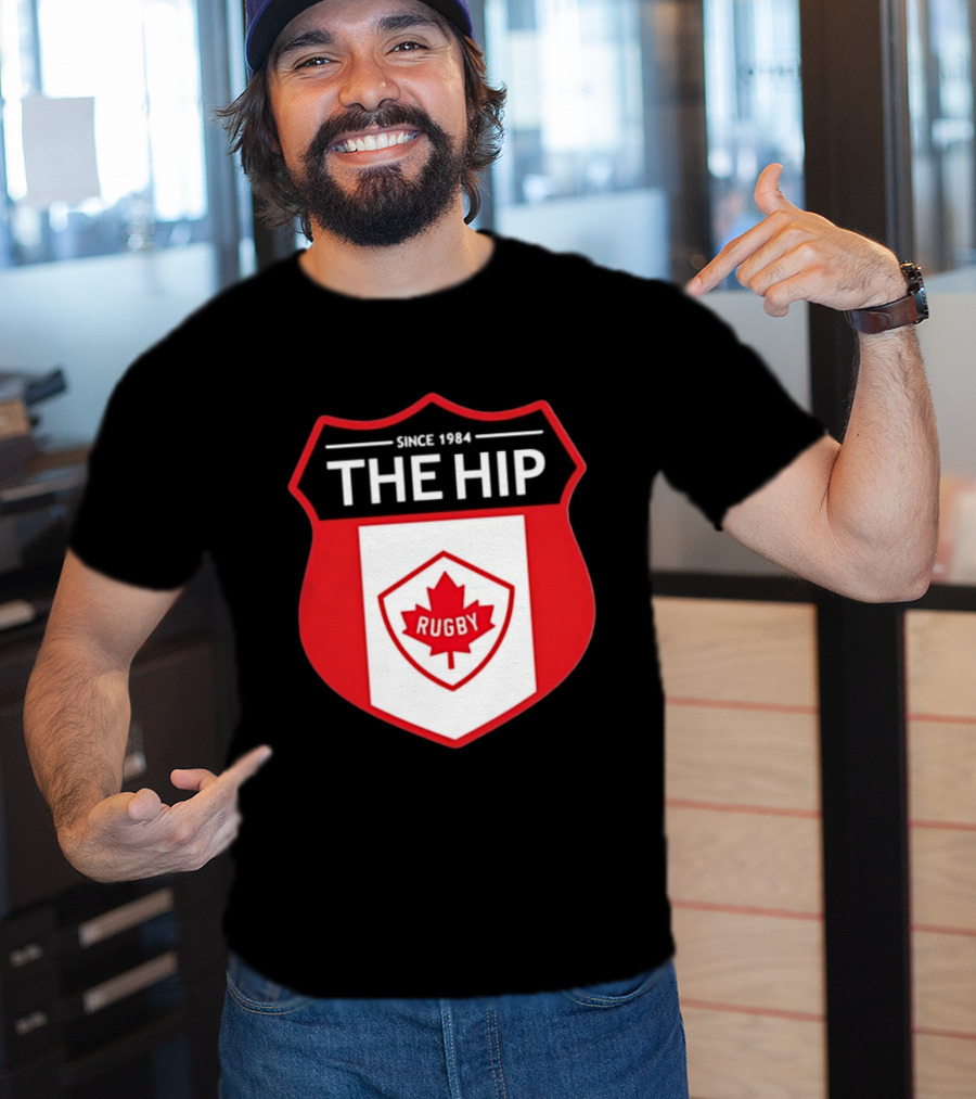 Canada Rugby The Hip Since 1984 Shield Maple Leaf Rugby T-Shirt