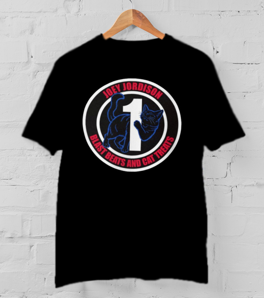 Joey Jordison 1 Blast Beats And Cat Treats Cat T-Shirt
